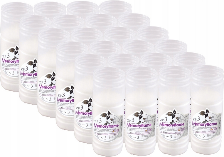 Parafínový vklad do svietnika ZNICZPLAST Memoryflame ZP3 72H, 24 ks